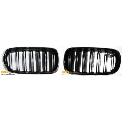BMW 2015+ F85 X5M M Performance Gloss Black Kidney Grill (P/N: 51712354498 51712354497)