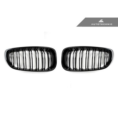 AutoTecknic Replacement Dual-Slats Glazing Black Front Grilles - F34 3-Series Gran Turismo