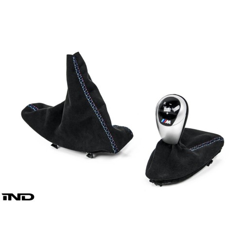 IND Custom Tri-Color Alcantara Shift Boot Set - E9X M3